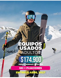 SKI + FIJACION USADO ADULTO (ENTREGA ABRIL 2027)