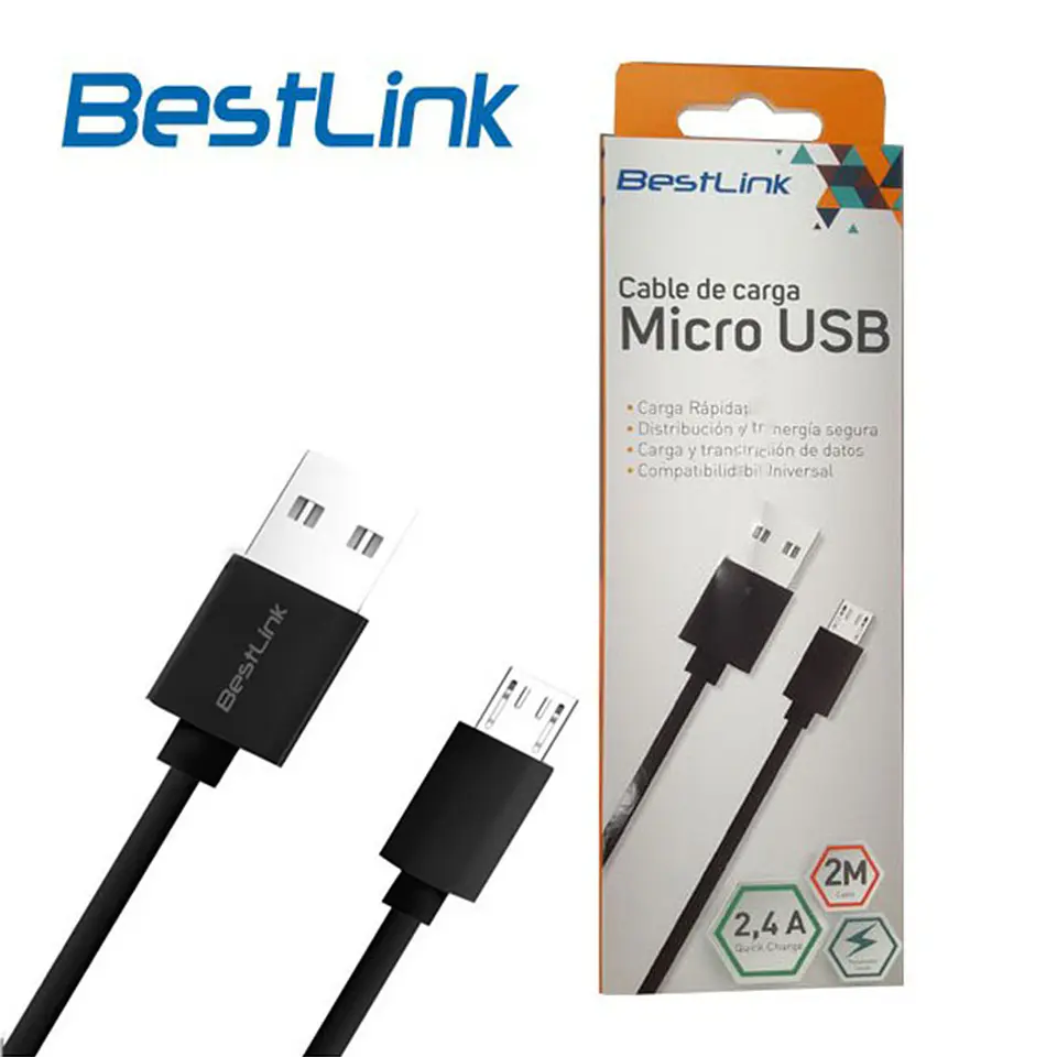 Cable micro USB V8 NEGRO 1