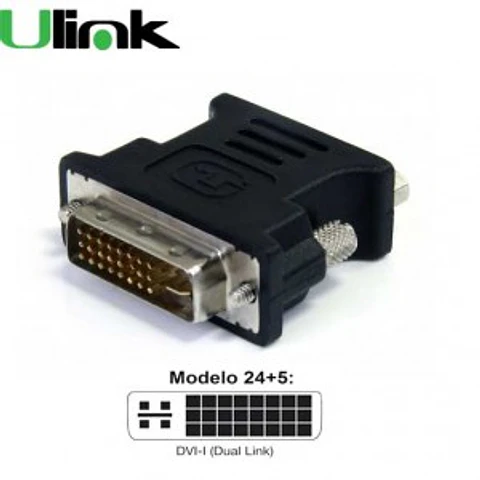 Adaptador DVI-I Macho 24 + 5 A VGA Hembra/ UL-ADDVI