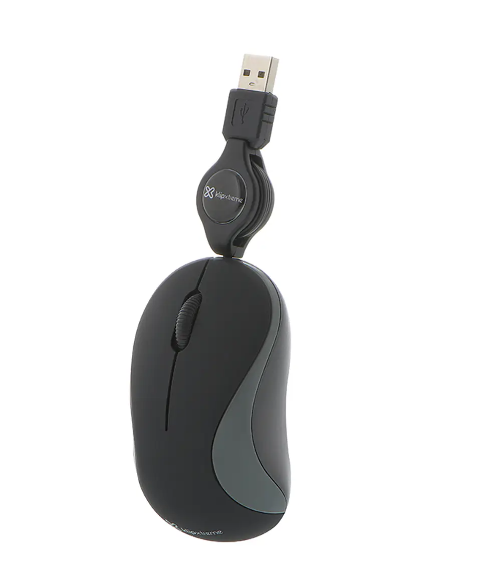 Mouse USB Retractil KlipXtreme Karbon 1