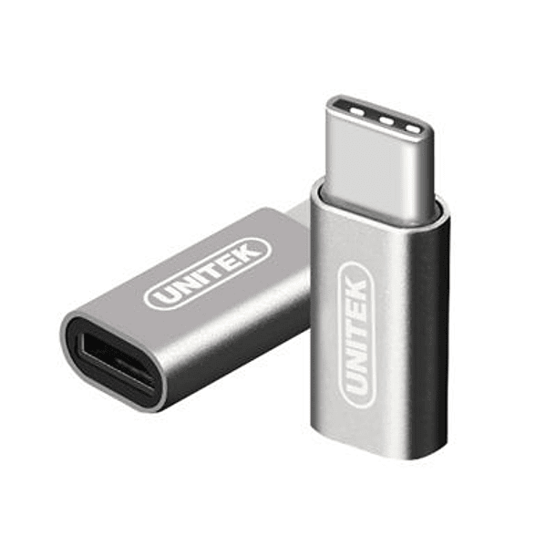 Adaptador USB Tipo C A Micro USB (V8) Aluminio Unitek | Laptopix
