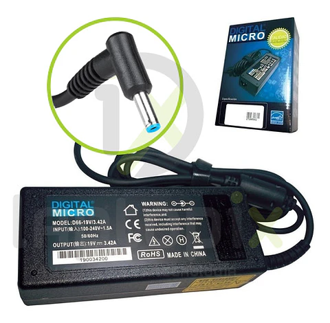 Cargador Alternativo Hp Pin Azul 19,5v-3,33