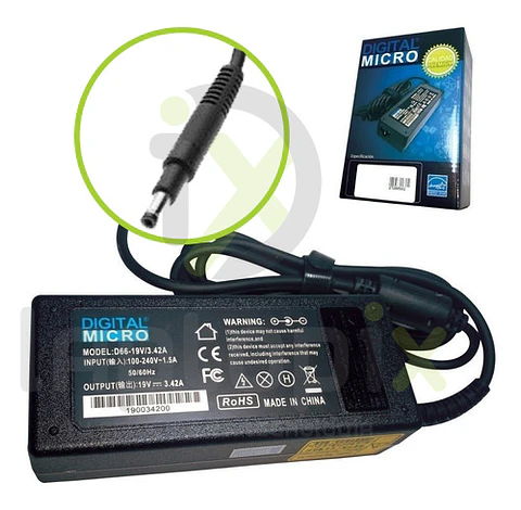 Cargador HP 19,5v X 3,33a 65w 4.8x1.7 Punta Negra