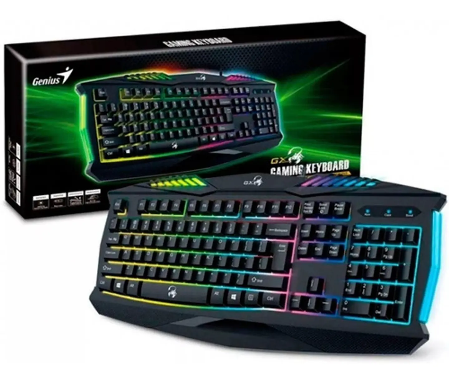 TECLADO GAMER GENIUS GX SCORPION K220 RETROILUMINADO LED 1