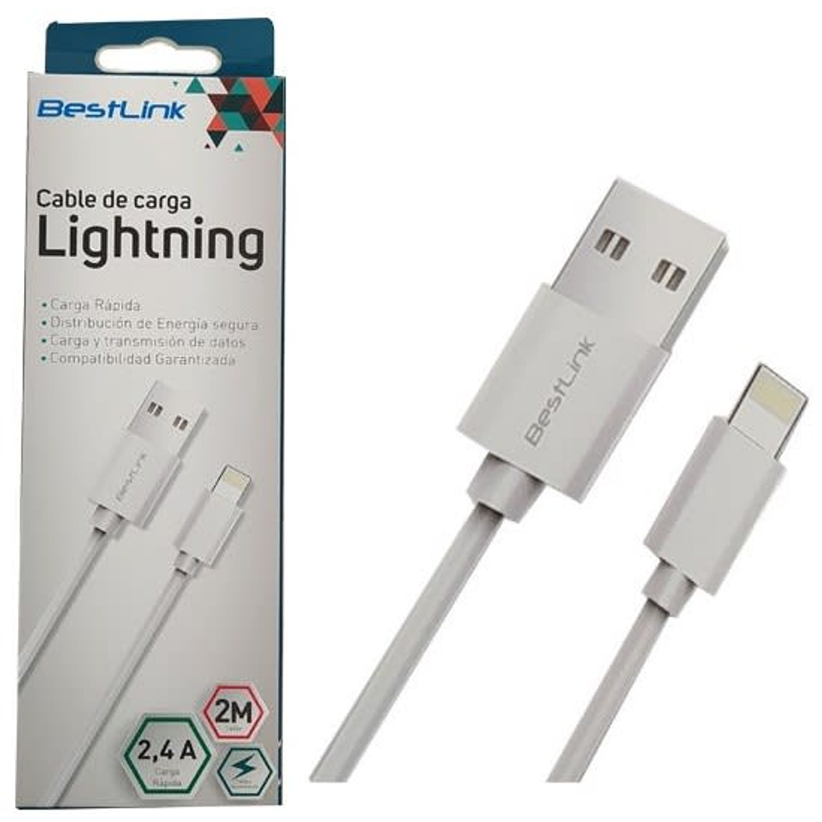Cable Usb Tipo C A Lightning Certificado Carga Y Datos 2mts