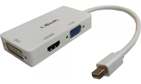 Adaptador Multipuerto a Mini Display Port VGA/ HDMI/ DVI ULINK