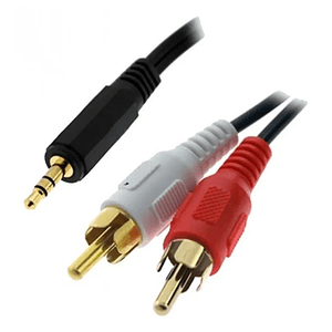 Cable de audio 2 plug rca a 1 plug stéreo