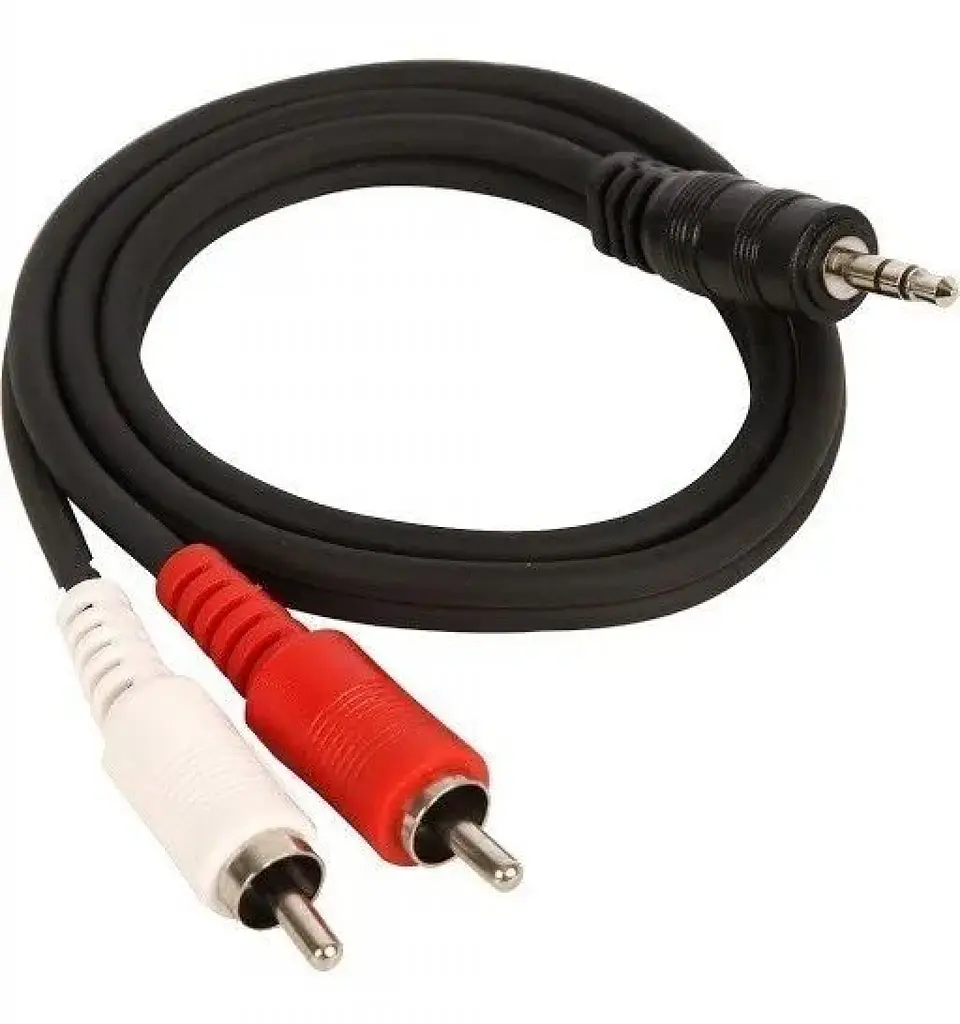 Cable de audio 2 plug rca a 1 plug stéreo 2