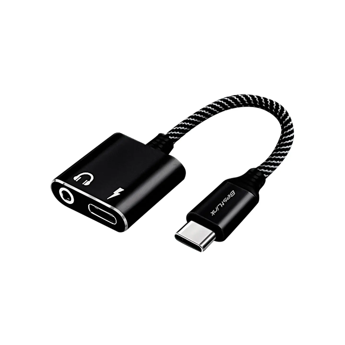 Adaptador USB C a USB C + audio 3,5mm cable 120mm /  BL-AD260A 1