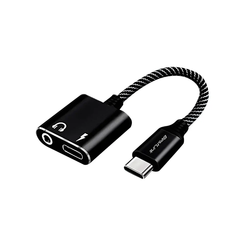 Adaptador USB C a USB C + audio 3,5mm cable 120mm /  BL-AD260A 1