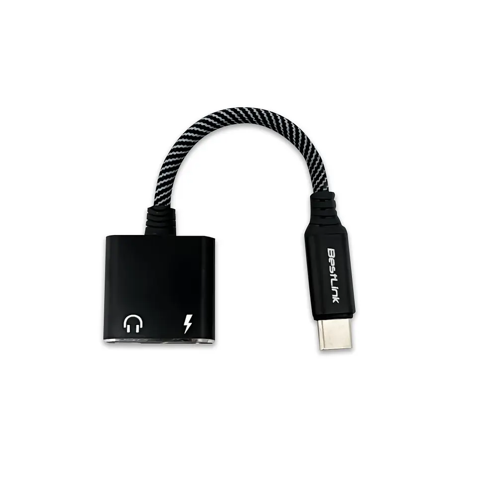 Adaptador USB C a USB C + audio 3,5mm cable 120mm /  BL-AD260A 3