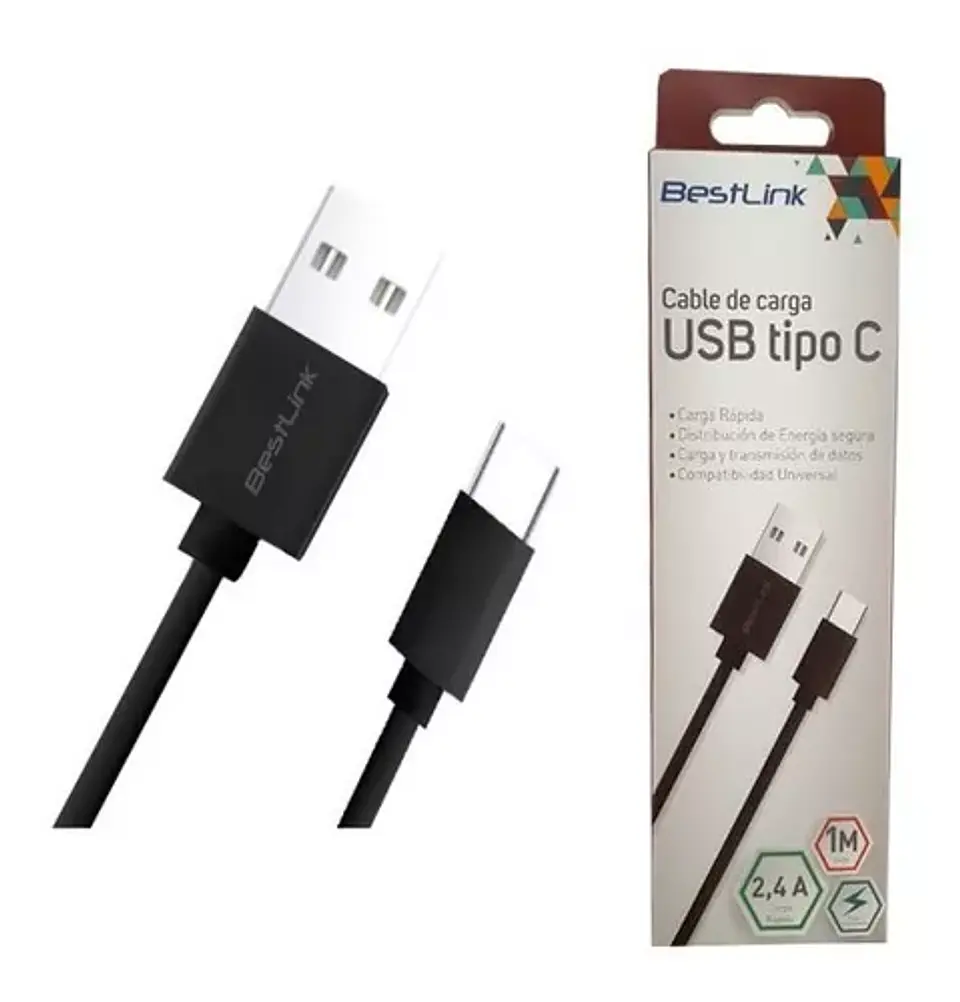 Cable USB tipo C NEGRO 1