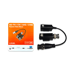 BALUN 1 CANAL PASIVO HD TVI/CVI/AHD 720P/1080P/3MP/4MP/5MP/4K 