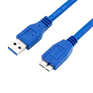  Cable USB 3.0 macho a micro USB 3.0 color azul 0.5 m
