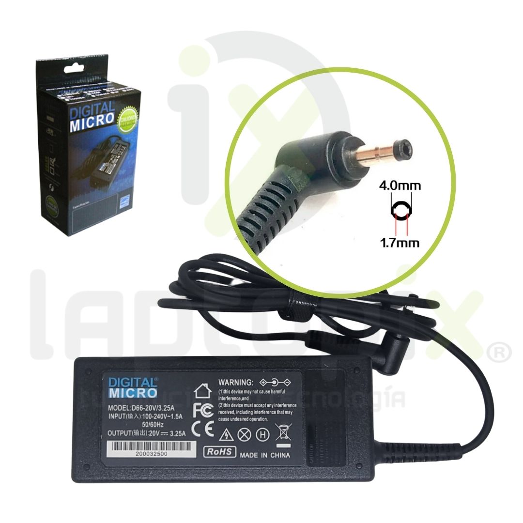 Cargador para Lenovo 20V 3.25A 65W 3000 series