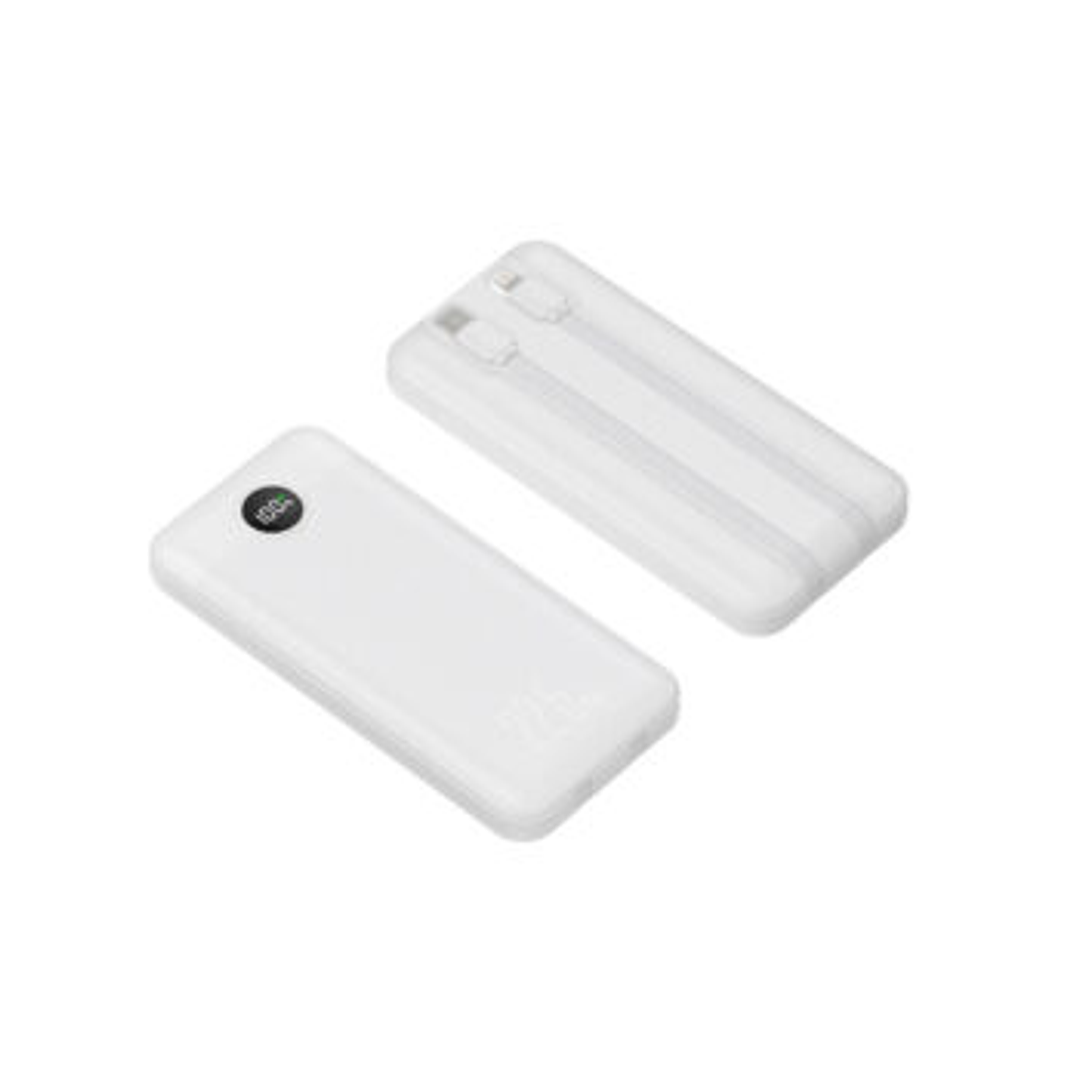 POWER BANK 10.000mah carga rápida 22,5W, display y 2 cables integrados 4