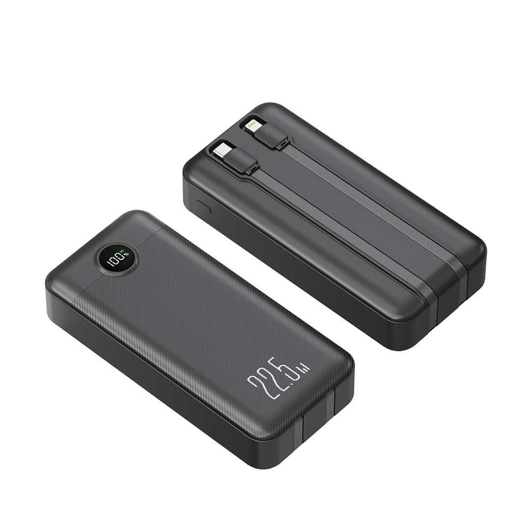 POWER BANK 20.000mah carga rápida 22,5W, display y 2 cables integrados 2
