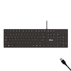 Teclado USB multimedia tecla Slim