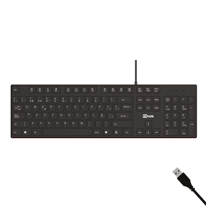 Teclado USB multimedia tecla Slim 1