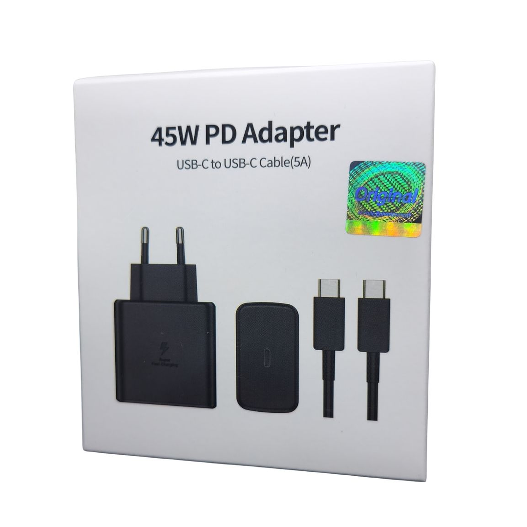 Cargador PD Adapter + Cable Tipo C-C 45W PD 1