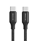 Cable USB Tipo C a USB C 240W NEGRO Metálico Trenzado - Miniatura 1