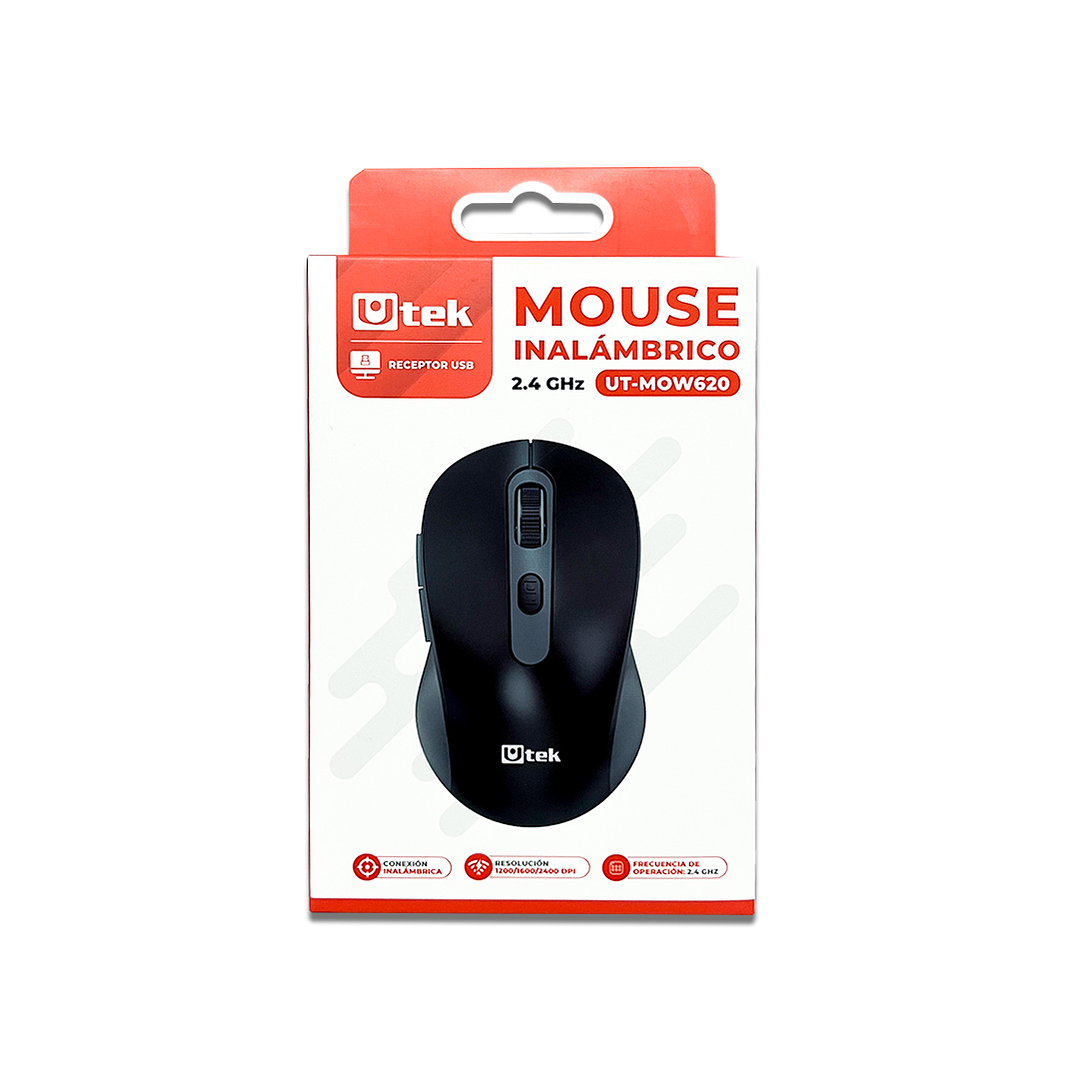 Mouse Inalámbrico Utek 2.4Ghz 6 Botones 6
