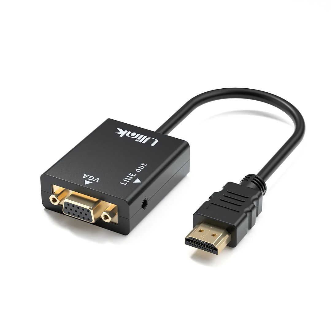 Adaptador de HDMI a VGA + Audio 1