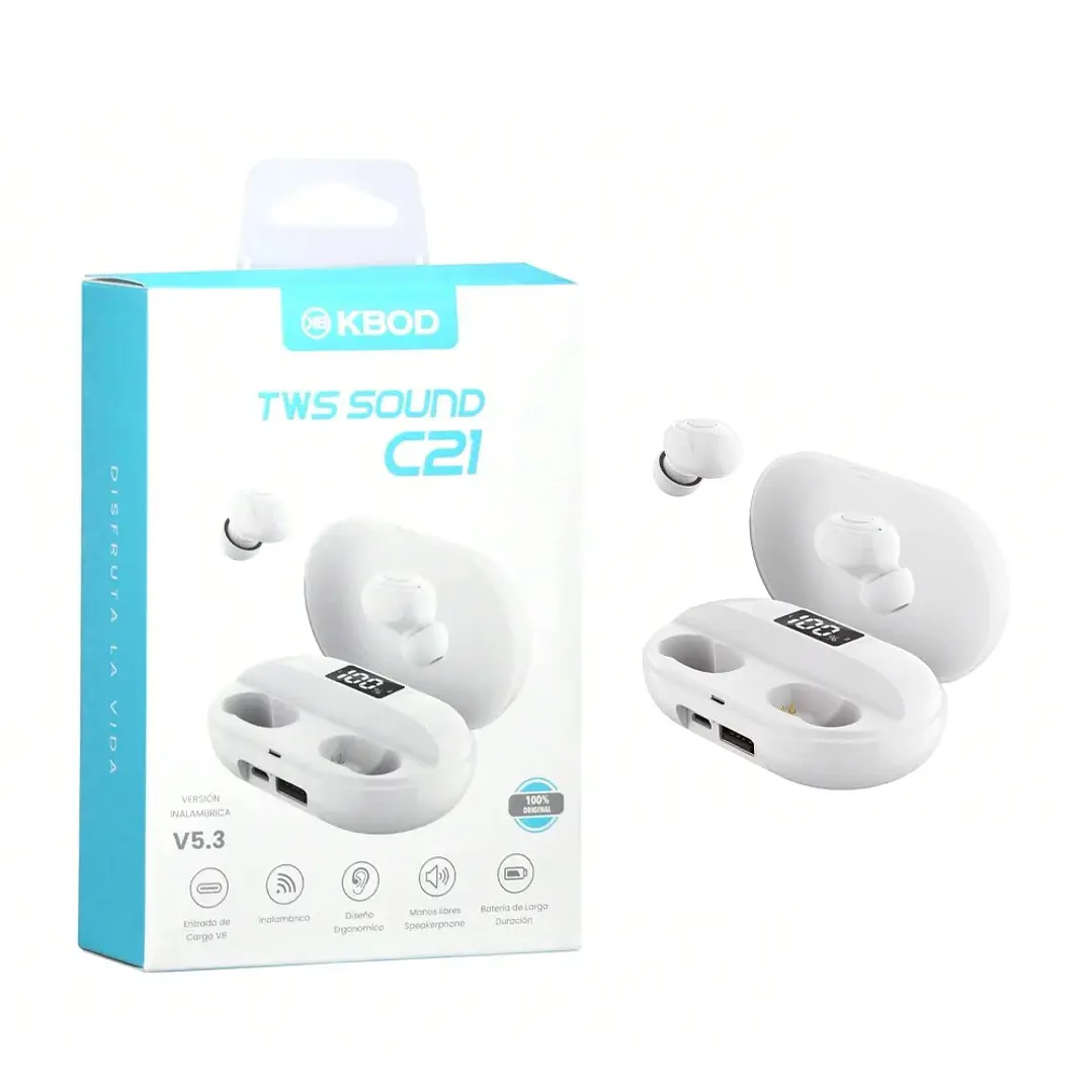 Audífono KBOD TWS Sound C21 / BLANCO 2