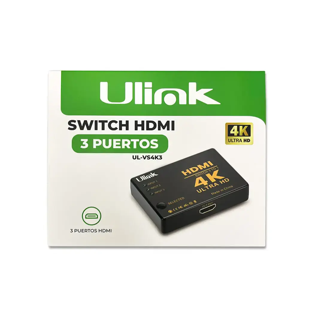 Switch de video HDMI 4K de 3 puertos / UL-VS4K3 5
