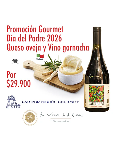 DIA DEL PADRE 2026 #1, 1 Queso de Oveja Mantecoso 240g y 1 Vino Garnacha