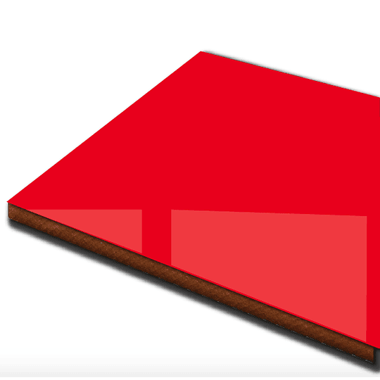 Tablero Alto Brillo Rojo 1220x2440mm espesor 18mm