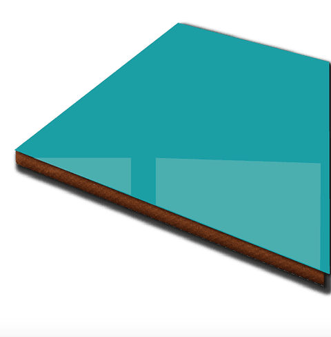 Tablero Alto brillo Turquesa 1220x2440mm espesor 18mm