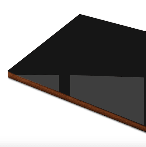 Tablero Alto brillo Negro 1220x2440mm espesor 18mm