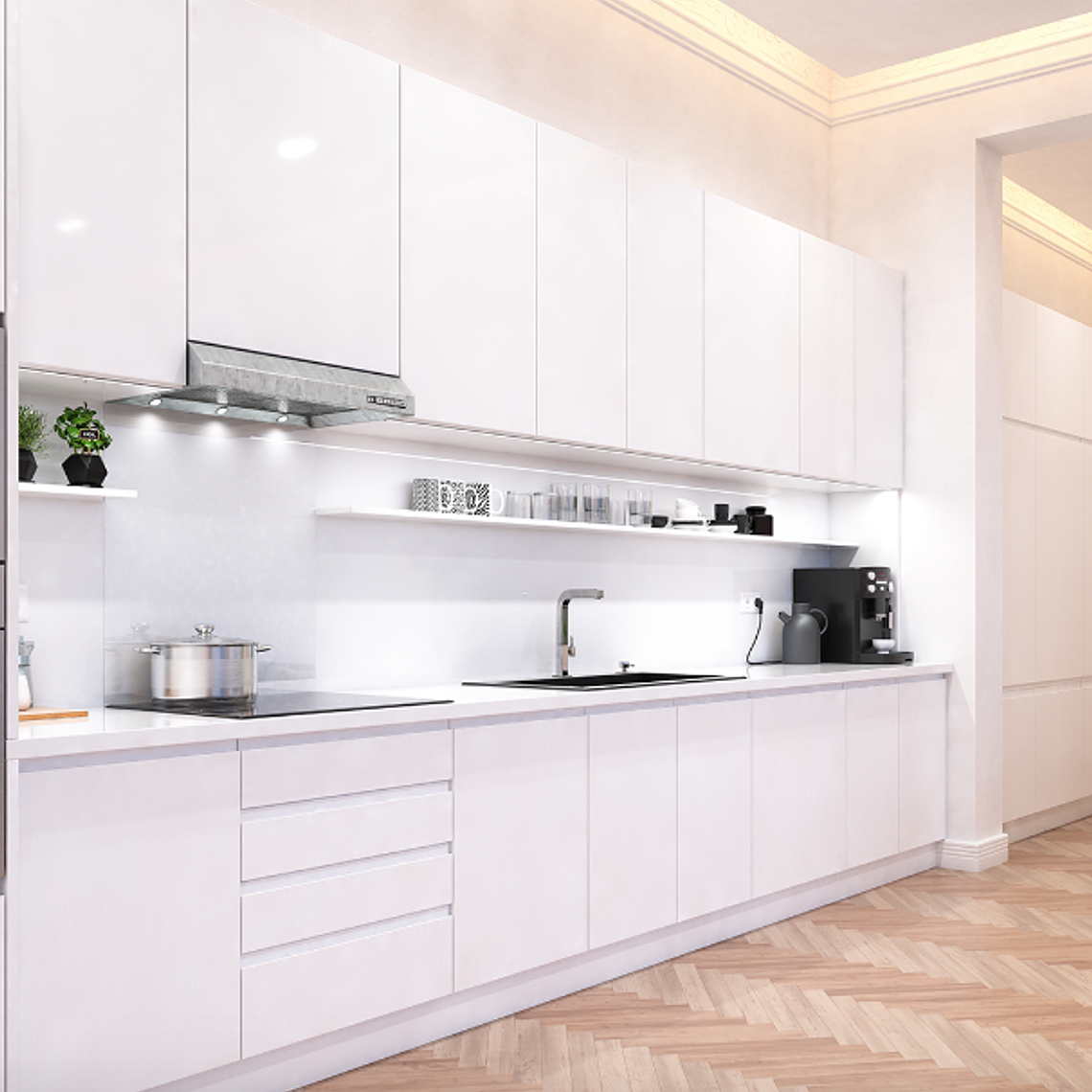 Tablero Alto brillo Blanco 1220x2440mm espesor 18mm 2