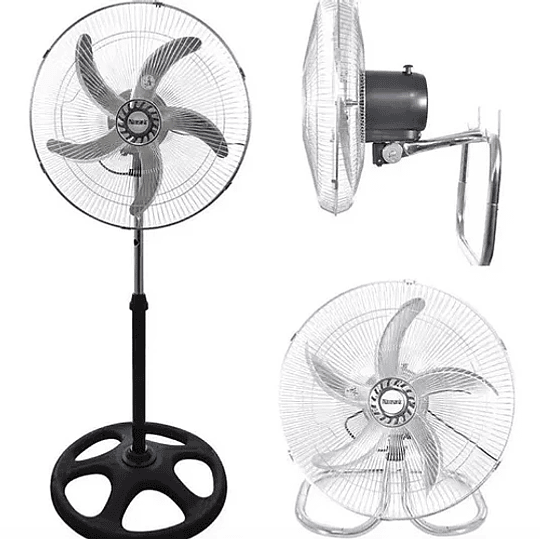 PACK 2 Ventiladores 3 En 1 (Pie Turbo Pared) 5 Aspas 