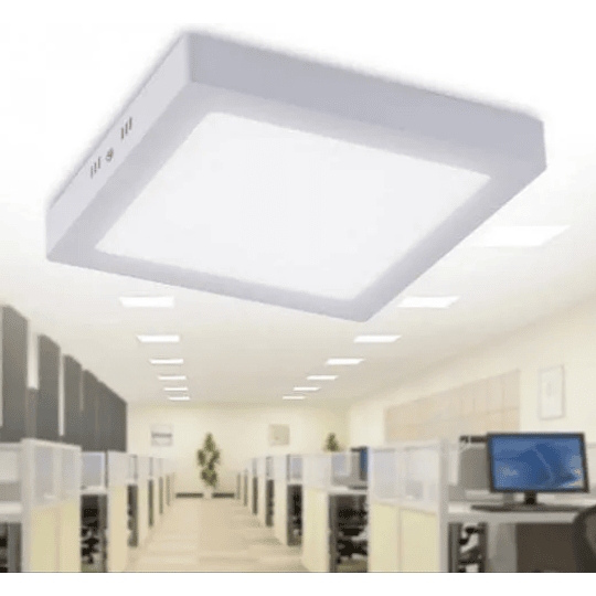 Panel LED sobrepuesto cuadrado 24 W