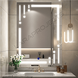 Espejo de baño Led táctil 80x60