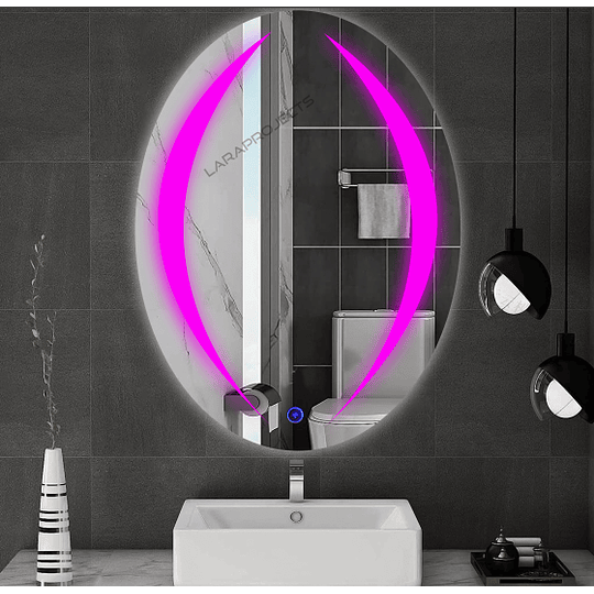 Espejo de baño Led táctil ovalado 70x50