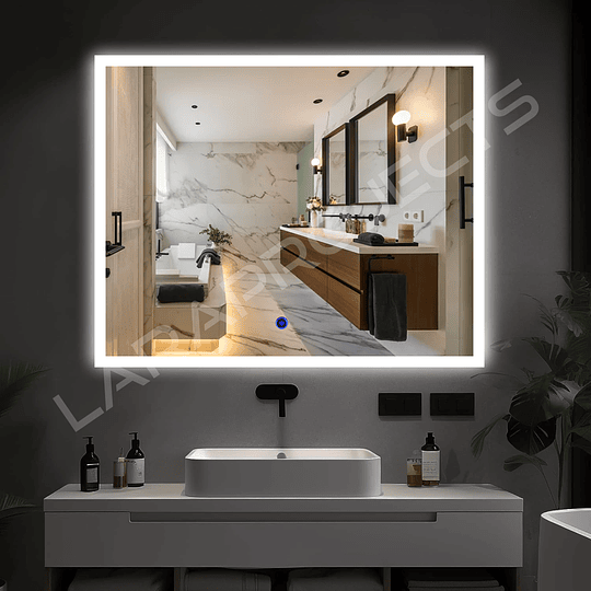 Espejo Touch Con Luz Led 60 X 80 Para Baño Accesorios