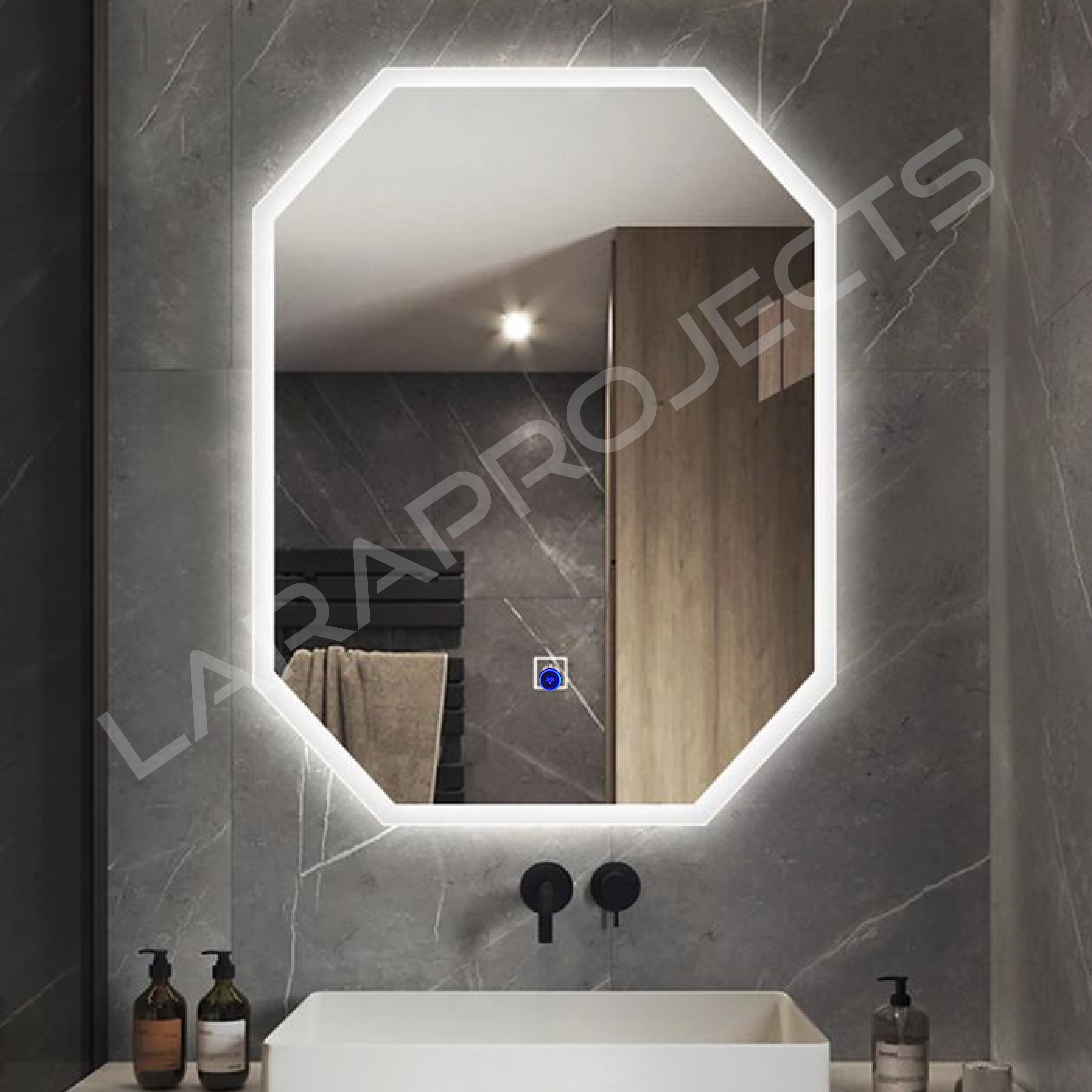 Espejo de baño Led táctil horizontal 80 x 60