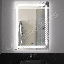 Espejo de baño Led táctil 80x60