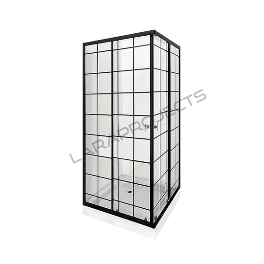 Shower doors negro base cuadrada 70x70x190