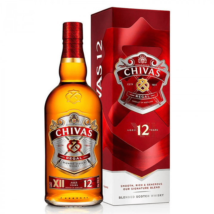  WHISKY CHIVAS REGAL 12 AÑOS 40% 750CC