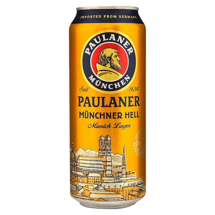  CERVEZA LATA PAULANER MUNCHNER HELL 500 ML 4.9°