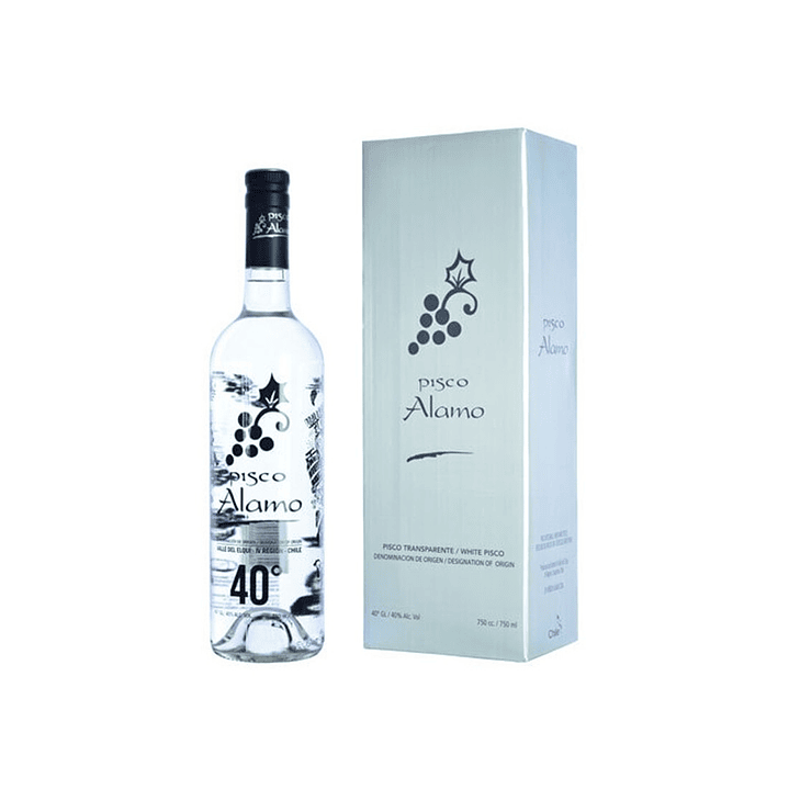 PISCO ALAMO TRANSPARENTE 40% 750CC