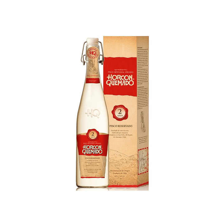 PISCO HORCON QUEMADO 40% 2 AÑOS 645CC 