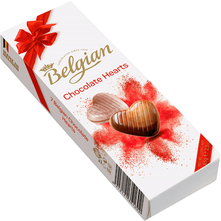 Bombones Belgian Corazones 65 g