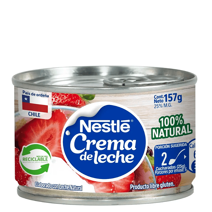 Crema de leche Nestlé lata abre fácil 157g