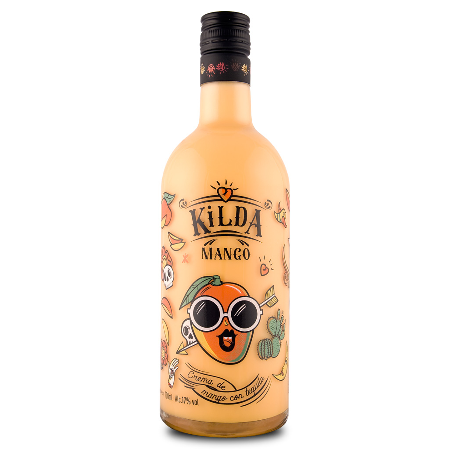 LICOR CREMA MANGO CON TEQUILA KILDA 17° 700 ML 