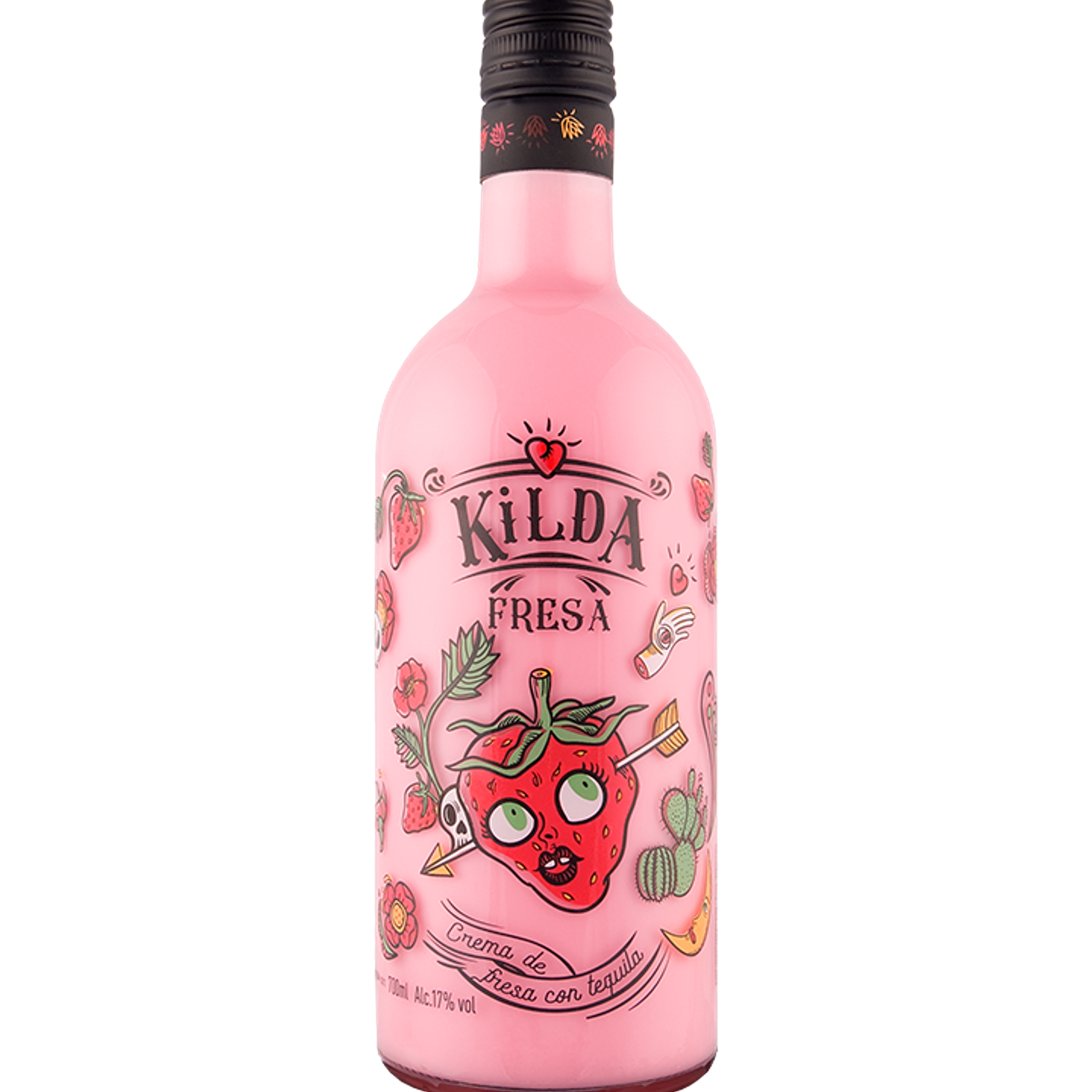 LICOR CREMA FRESA CON TEQUILA KILDA  17° 700 CC 